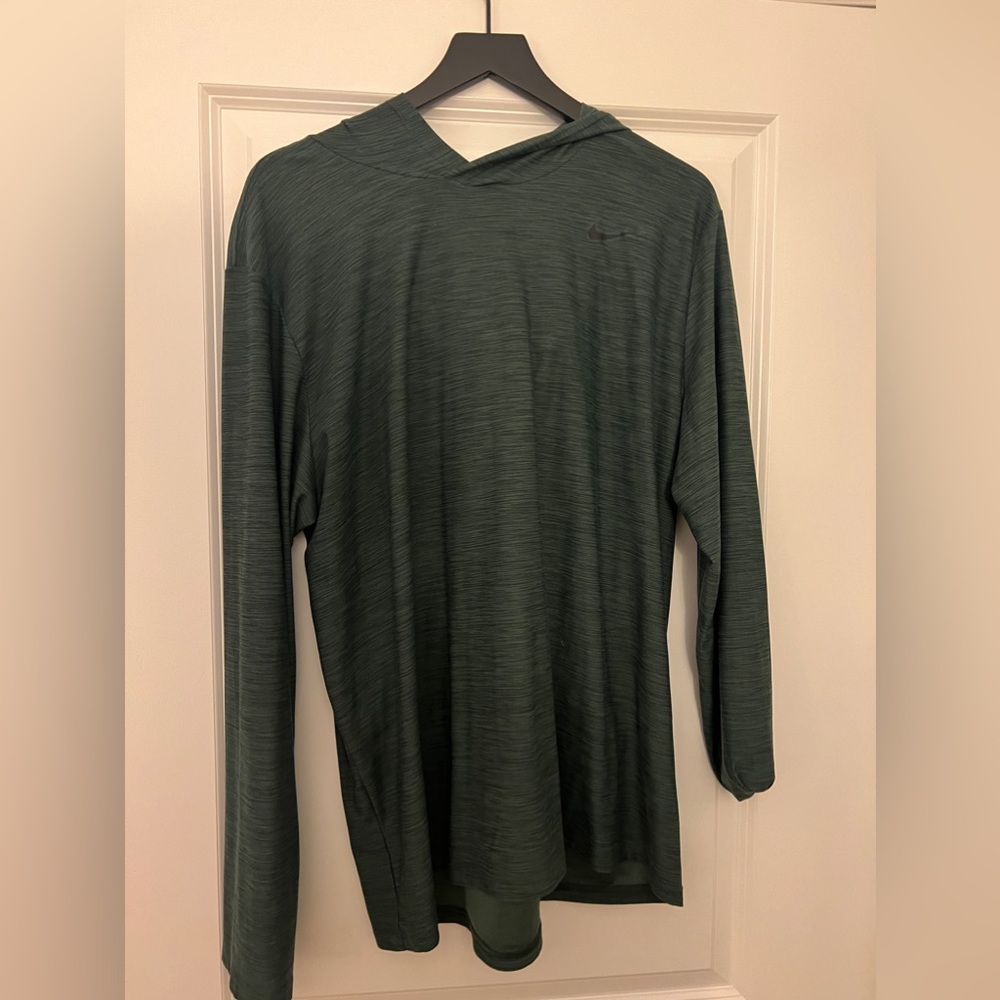 Mens Nike heather green hoodie - XL